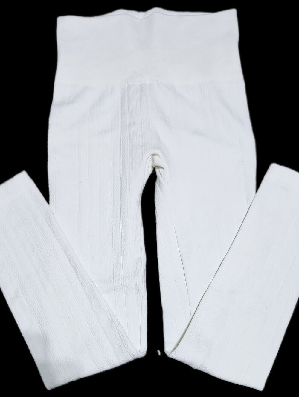French Laundry White Ribbed Kids Leggings